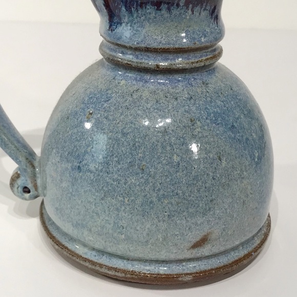 VTG MMS Signed Mahon Stoneware Studio Pottery No Spill Moonshine Jug Coffee Mug - Picture 11 of 14